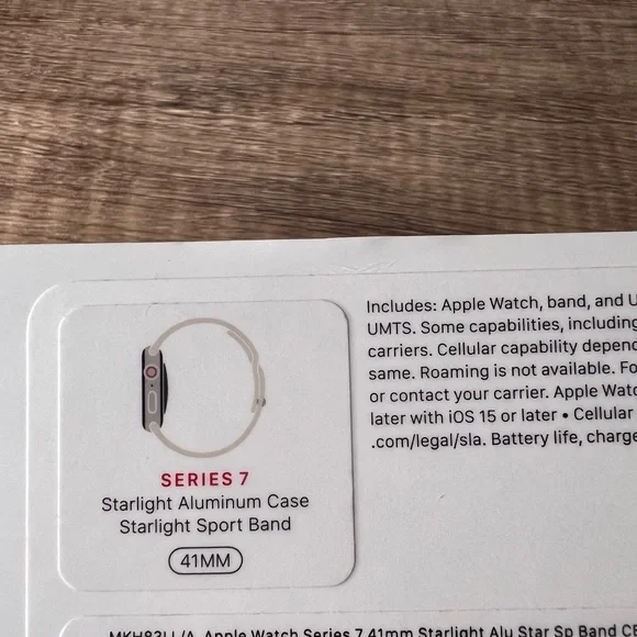 Apple Watch Series 7 + Cellular data